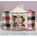 Chocolate Check Tissue Cover